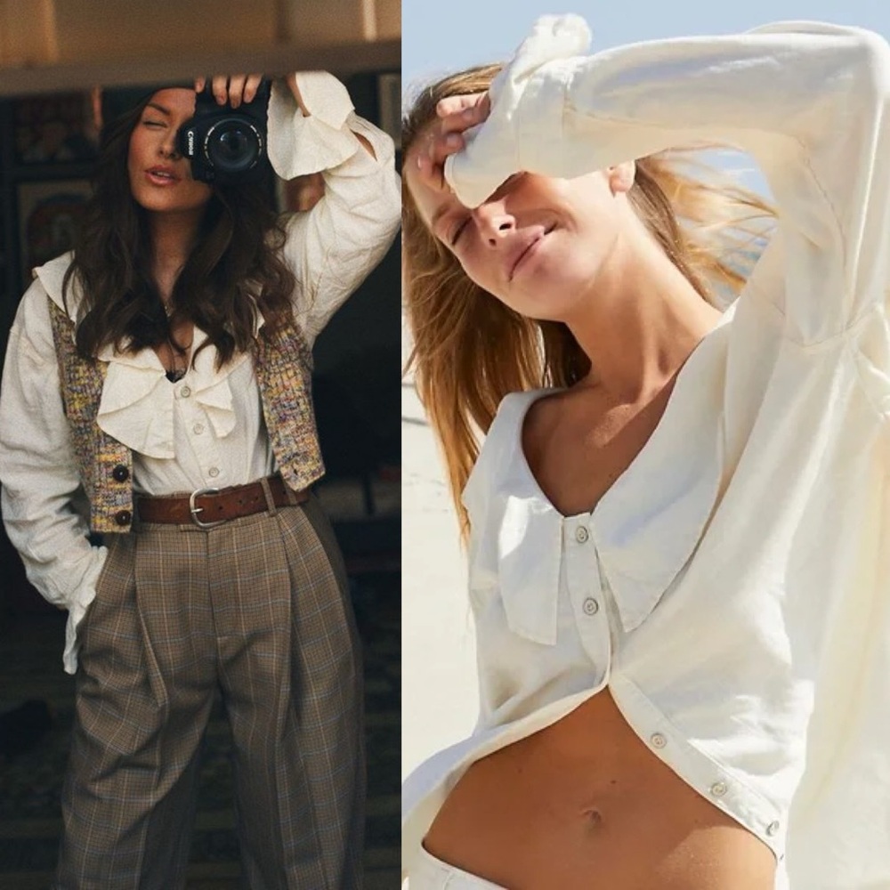 Free People White Blouse